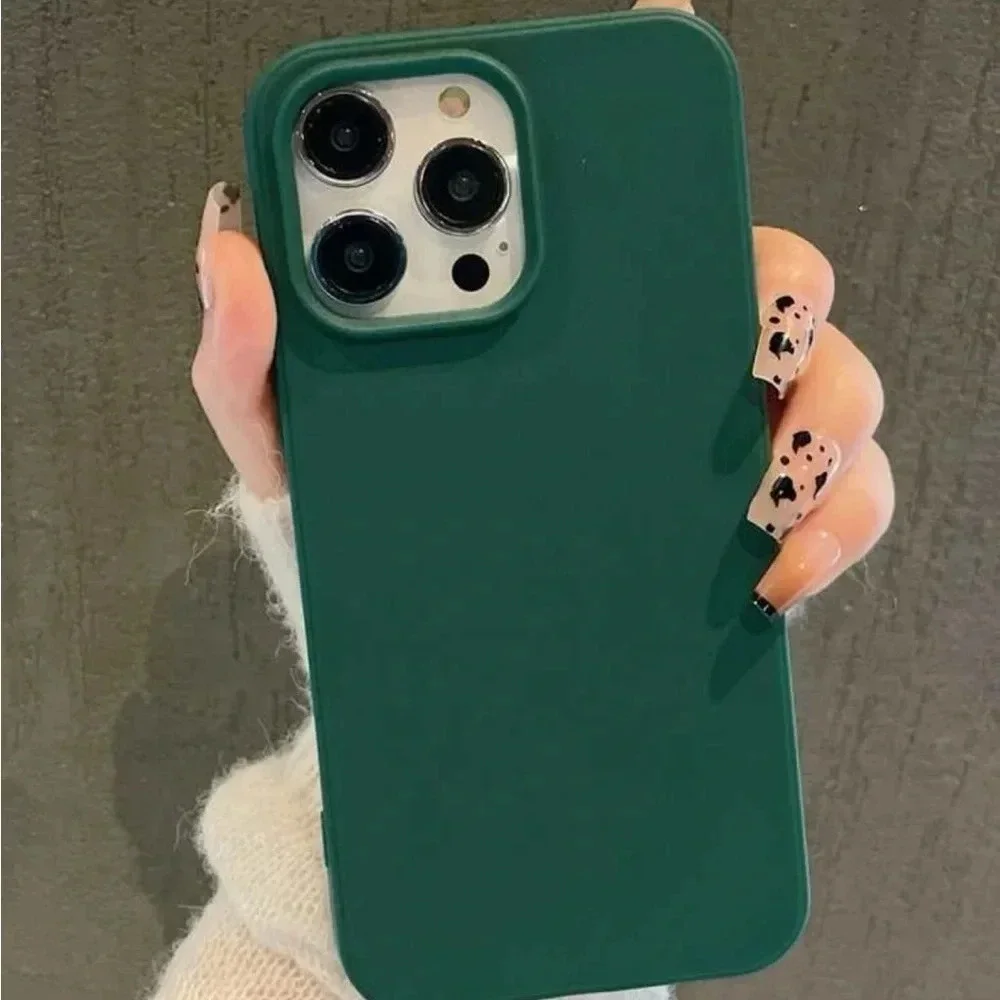 ⚠️Clearance iPhone 14/Pro/Pro Max Solid Dark Green Phone Case - Picture 2 of 4